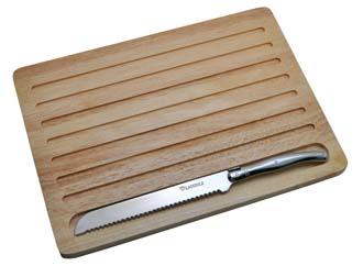 cadeaux affaires - couteau publicitaire à pain Laguiole personnalisable avec planche à pain