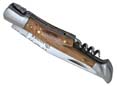 couteau publicitaire Laguiole personnalisable, 12 cm, frêne, tire-bouchon marron - Vue n° 2